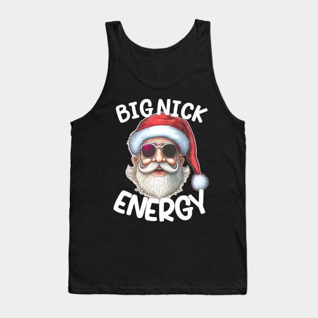 big nick energy, funny vintage santa claus wink christmas Tank Top by hadlamcom